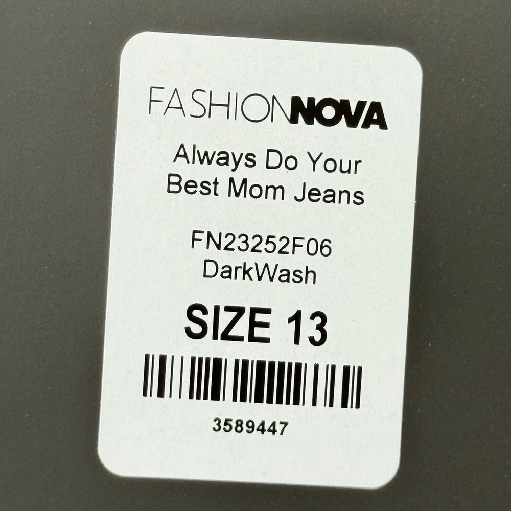 Fashion Nova Women's Stretch Always Do Your Best Mom Jeans Size 13 High Rise NWT - Picture 5 of 11